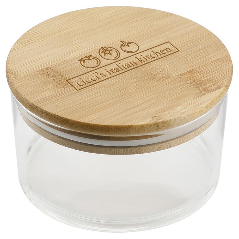 Glass Food Container with Bamboo Lid