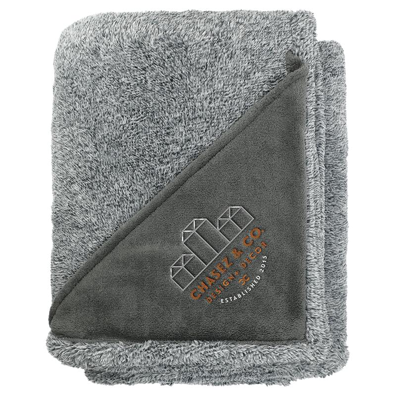 Heathered Fuzzy Fleece Blanket