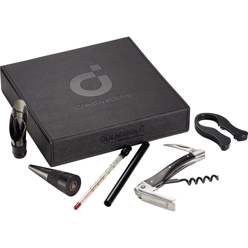 Laguiole Black Wine Gift Set