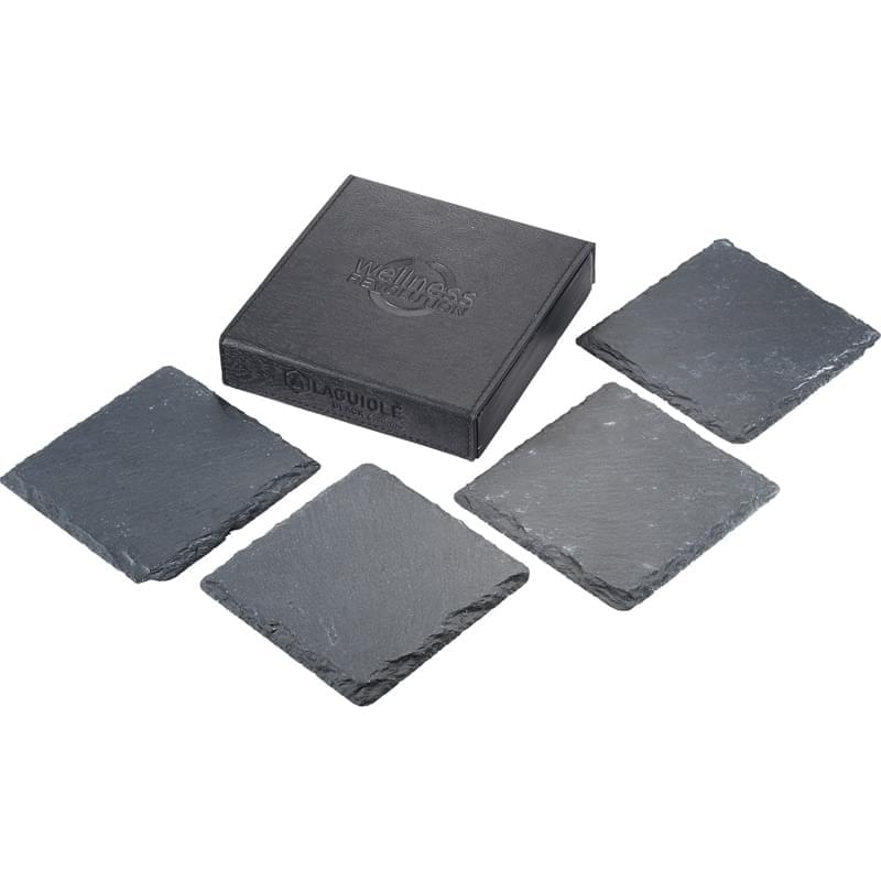 Laguiole Black Slate Coaster Set