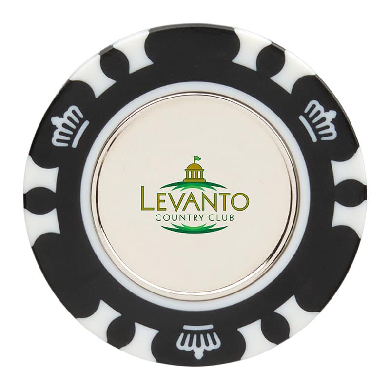 Recycled Poker Chip w/ Metal Ballmarker