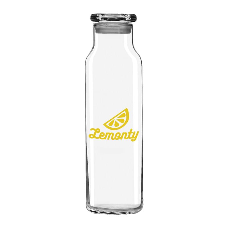 Glass Water Bottle w/ Lid 24 oz.