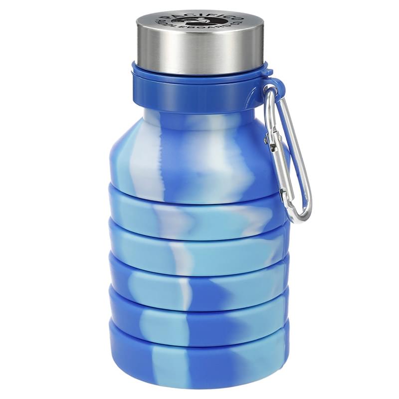 18oz Collapsible Water Bottle, Reuseable BPA Free Silicone