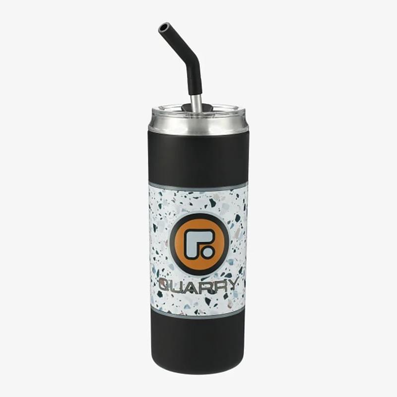 Marka Copper Vac Tblr w/SS straw 20oz WH Terrazzo