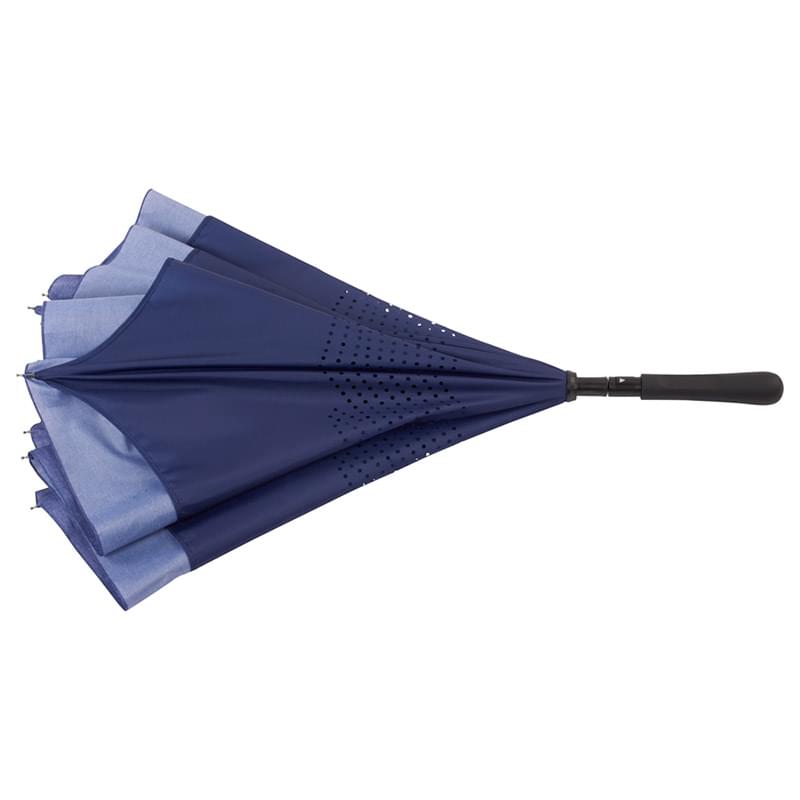 48" Auto Close Heathered Inversion Umbrella
