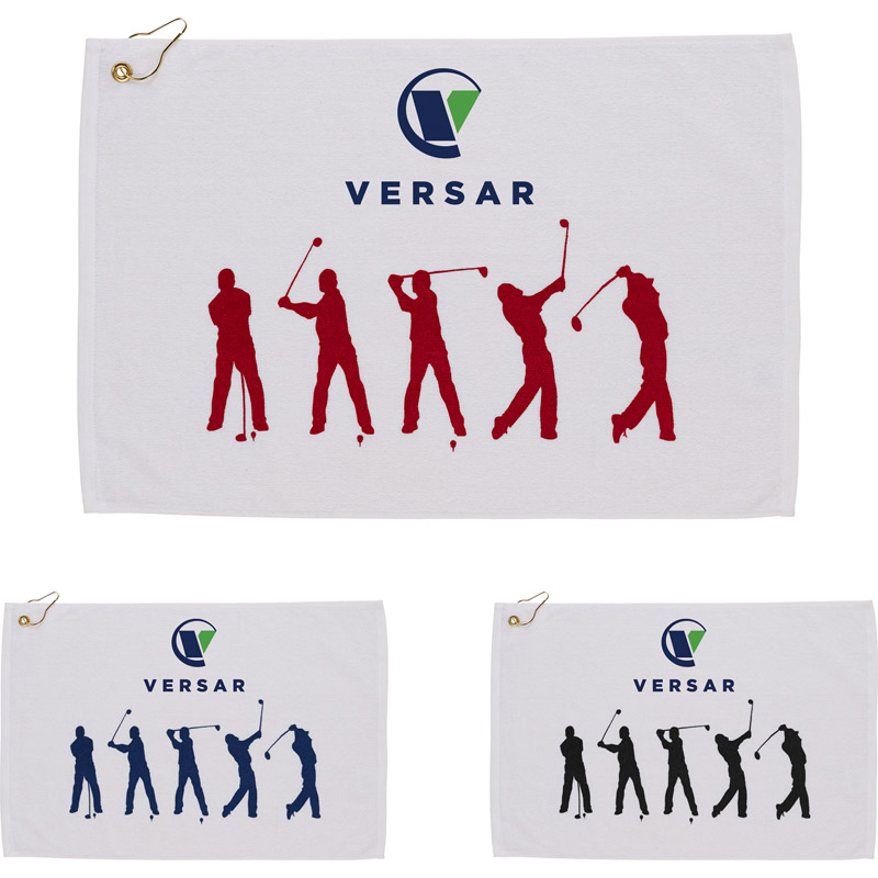 Silhouette in Action Golf Towel