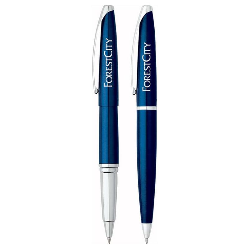 Cross ATX Blue Lacquer Pen Set