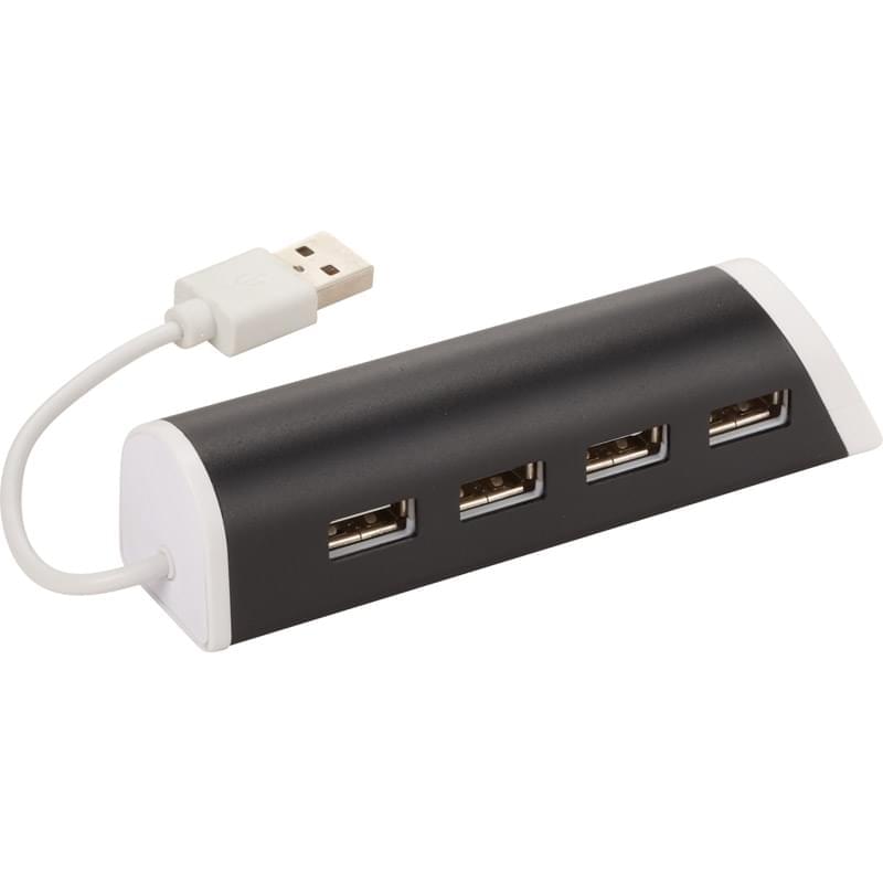 Aluminum 4-Port USB Hub & Phone Stand