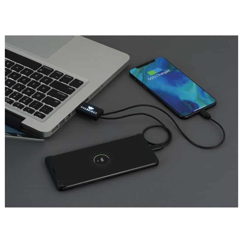 Radiant Light Up Logo 3-in-1 Charging Cable