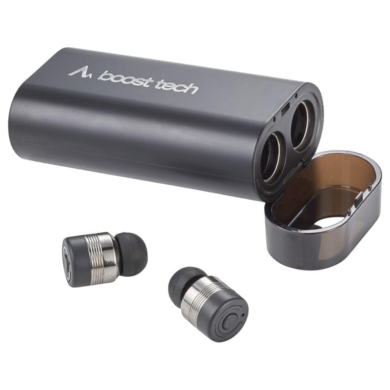 Light Up Logo TruWireless Earbuds w/UL Powerbank