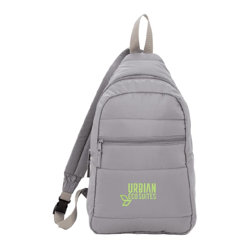Recycled Puffer Sling Backpack