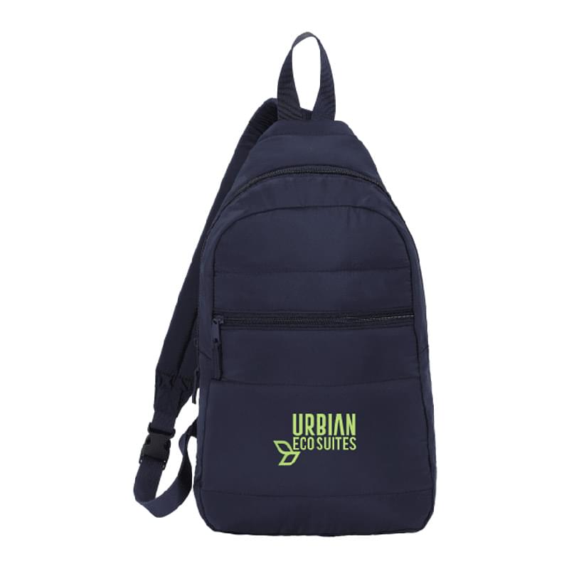 Recycled Puffer Sling Backpack